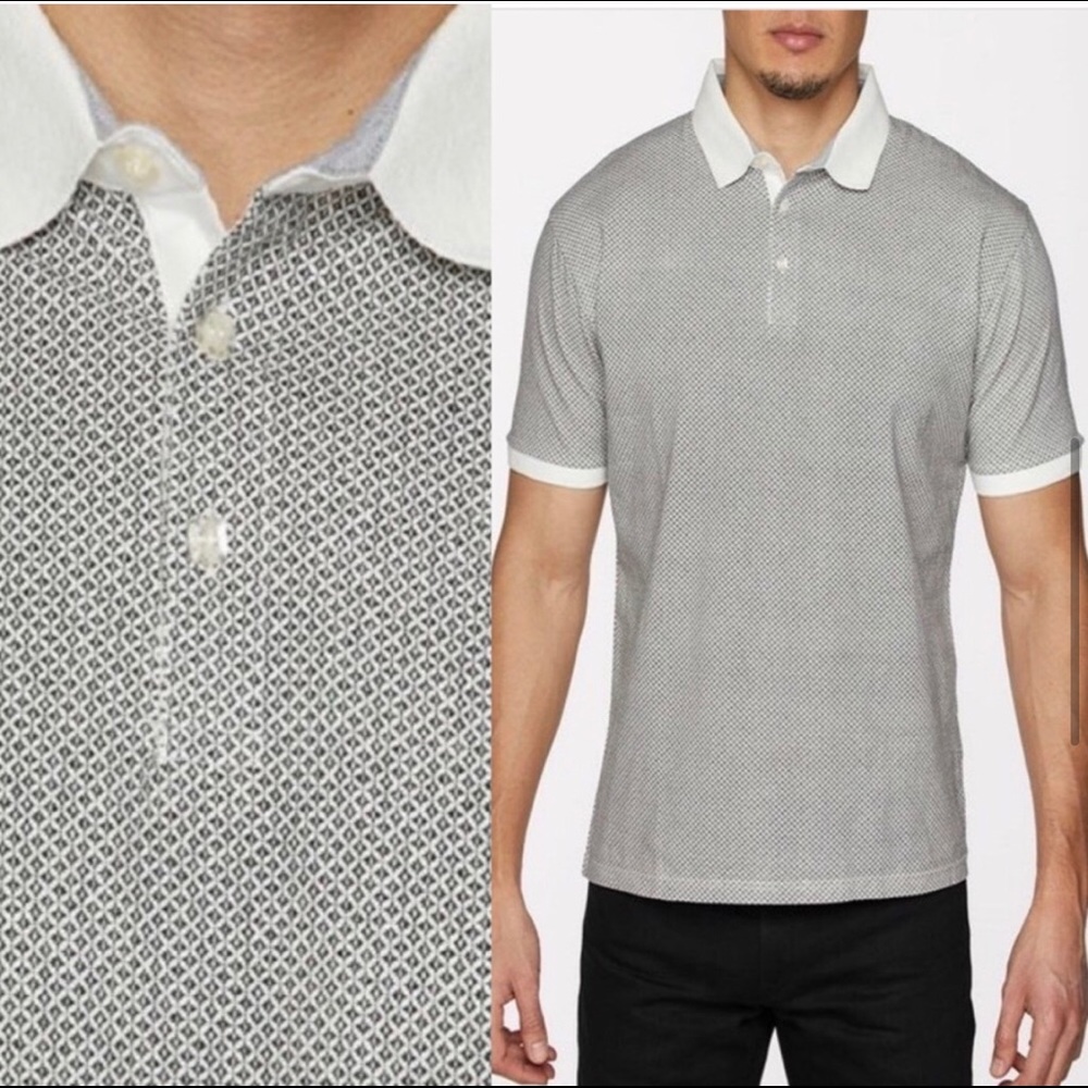 NWT Mens Polo White Collar Trim - Picture 4 of 7